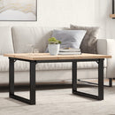 sofabord 80x80x45,5 cm O-stel massivt fyrretræ og stål