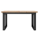 sofabord 90x90x45,5 cm O-stel massivt fyrretræ og stål