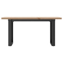 sofabord 100x50x45,5 cm O-stel massivt fyrretræ og stål
