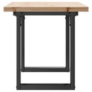 sofabord 100x50x45,5 cm O-stel massivt fyrretræ og stål