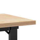 sofabord 100x50x45,5 cm O-stel massivt fyrretræ og stål