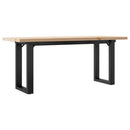 sofabord 110x40x45,5 cm O-stel massivt fyrretræ og stål