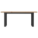 sofabord 110x40x45,5 cm O-stel massivt fyrretræ og stål