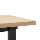 sofabord 160x40x45,5 cm O-stel massivt fyrretræ og stål