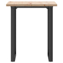 spisebord 70x70x75,5 cm O-stel massivt fyrretræ og stål