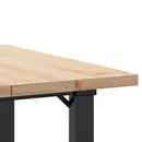 spisebord 70x70x75,5 cm O-stel massivt fyrretræ og stål