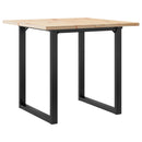spisebord 90x90x75,5 cm O-stel massivt fyrretræ og stål