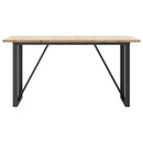 spisebord 140x80x75,5 cm O-stel massivt fyrretræ og stål