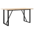 spisebord 140x80x75,5 cm O-stel massivt fyrretræ og stål
