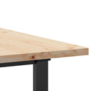 spisebord 140x80x75,5 cm O-stel massivt fyrretræ og stål