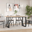 spisebord 160x80x75,5 cm O-stel massivt fyrretræ og stål