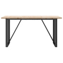 spisebord 160x80x75,5 cm O-stel massivt fyrretræ og stål