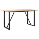spisebord 160x80x75,5 cm O-stel massivt fyrretræ og stål