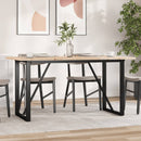 spisebord 160x80x75,5 cm O-stel massivt fyrretræ og stål