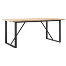 spisebord 180x90x75,5 cm O-stel massivt fyrretræ og stål