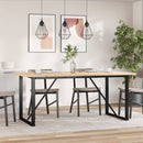 spisebord 180x90x75,5 cm O-stel massivt fyrretræ og stål