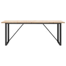 spisebord 200x100x75,5 cm O-stel massivt fyrretræ og stål