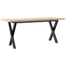 sofabord 110x40x45,5 cm X-stel massivt fyrretræ og stål
