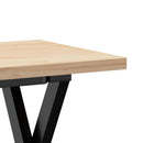 sofabord 110x40x45,5 cm X-stel massivt fyrretræ og stål