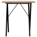 spisebord 70x70x75,5 cm X-stel massivt fyrretræ og stål