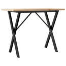 spisebord 100x50x75,5 cm X-stel massivt fyrretræ og stål
