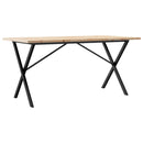 spisebord 160x80x75,5 cm X-stel massivt fyrretræ og stål