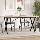 spisebord 160x80x75,5 cm X-stel massivt fyrretræ og stål