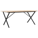 spisebord 180x90x75,5 cm X-stel massivt fyrretræ og stål