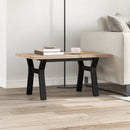 sofabord 80x50x40,5 cm Y-stel massivt fyrretræ og stål