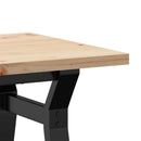 sofabord 80x50x40,5 cm Y-stel massivt fyrretræ og stål