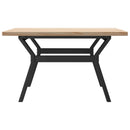 sofabord 80x80x45,5 cm Y-stel massivt fyrretræ og stål
