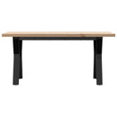 sofabord 100x50x45,5 cm Y-stel massivt fyrretræ og stål
