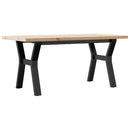 sofabord 100x50x45,5 cm Y-stel massivt fyrretræ og stål