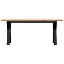sofabord 110x40x45,5 cm Y-stel massivt fyrretræ og stål