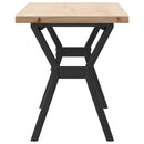 sofabord 110x40x45,5 cm Y-stel massivt fyrretræ og stål