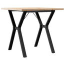 spisebord 80x80x75,5 cm Y-stel massivt fyrretræ og stål
