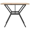 spisebord 90x90x75,5 cm Y-stel massivt fyrretræ og stål