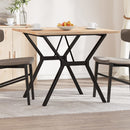 spisebord 90x90x75,5 cm Y-stel massivt fyrretræ og stål