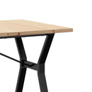 spisebord 140x80x75,5 cm Y-stel massivt fyrretræ og stål