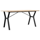 spisebord 160x80x75,5 cm Y-stel massivt fyrretræ og stål
