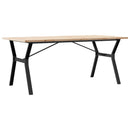 spisebord 180x90x75,5 cm Y-stel massivt fyrretræ og stål