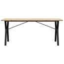 spisebord 180x90x75,5 cm Y-stel massivt fyrretræ og stål