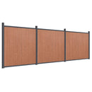 hegnspanel 526x186 cm WPC brun