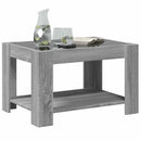sofabord med LED-lys 73x53x45 cm konstrueret træ grå sonoma-eg