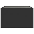 sofabord med Infinity LED-lys 50x50x30 cm sort