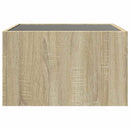 sofabord med Infinity LED-lys 50x50x30 cm sonoma-eg