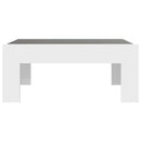 sofabord med Infinity LED-lys 70x50x30 cm hvid