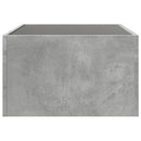sofabord med Infinity LED-lys 70x50x30 cm betongrå