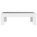 sofabord med Infinity LED-lys 90x50x30 cm hvid