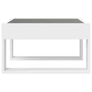sofabord med Infinity LED-lys 50x53x30 cm hvid